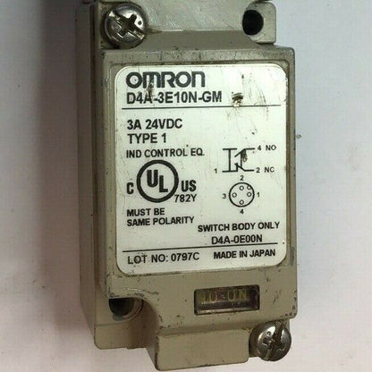 OMRON D4A-3E10N-GM LIMIT SWITCH 3A 24VDC TYPE 1