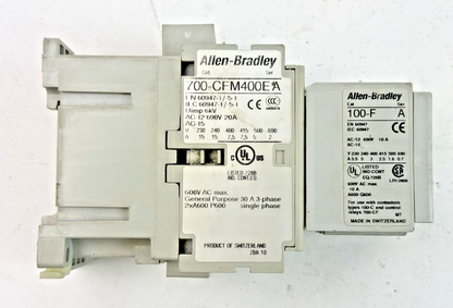 ALLEN BRADLEY - 700-CFM400E* SER. A & 100-F SER. A W/ COIL 24VDC