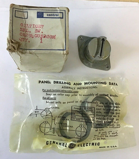 GENERAL ELECTRIC CR2940US200M SELECTOR SWITCH