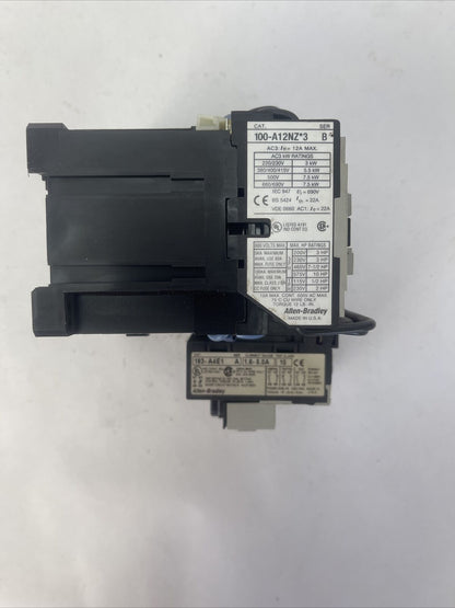 ALLEN BRADLEY 104-A12NZ243 SER A REVERSING STARTER 12AMP 600VAC 10HP COIL 24VDC