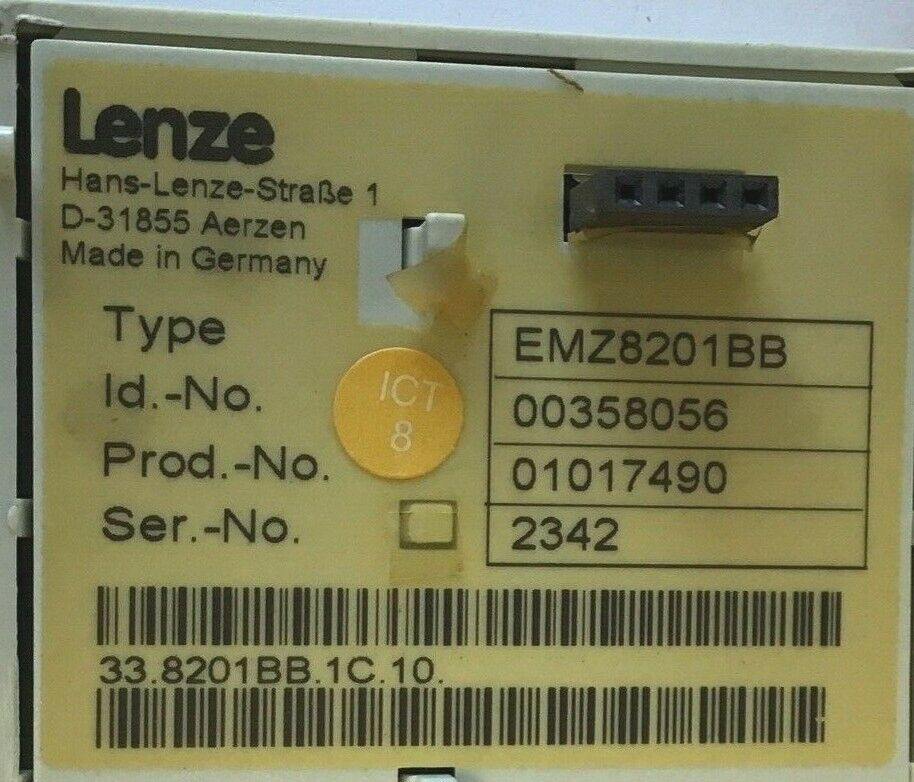 LENZE EMZ8201BB INTERFACE DISPLAY