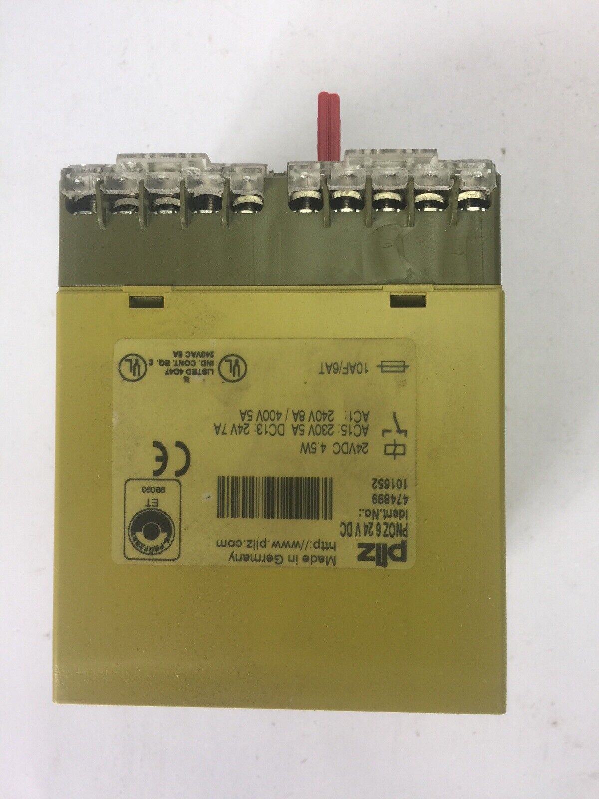 PILZ PNOZ 6 24 VDC SAFETY RELAY 24VDC 4.5W