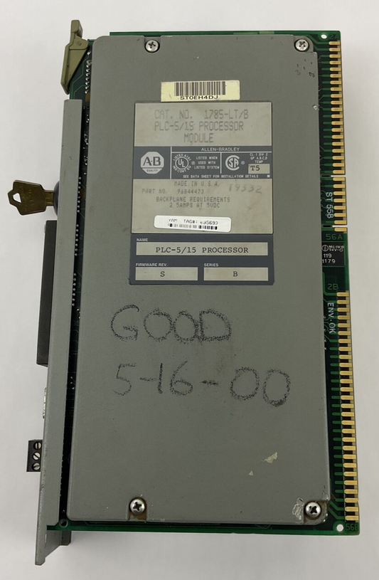 ALLEN BRADLEY 1785-LT/B PROCESSOR MODULE FIRM.S SER.B 2.5A 5VDC