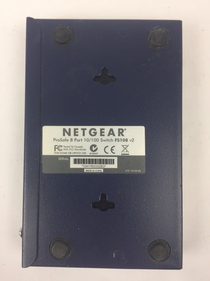 NETGEAR FS108 FAST ETHERNET SWITCH 10/100MBPS 8 PORT