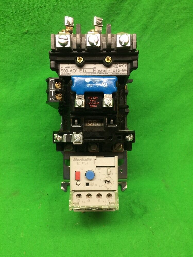 ALLEN-BRADLEY 509-AO*-E1+ SIZE 0 STARTER 120 V COIL 509AOE1+