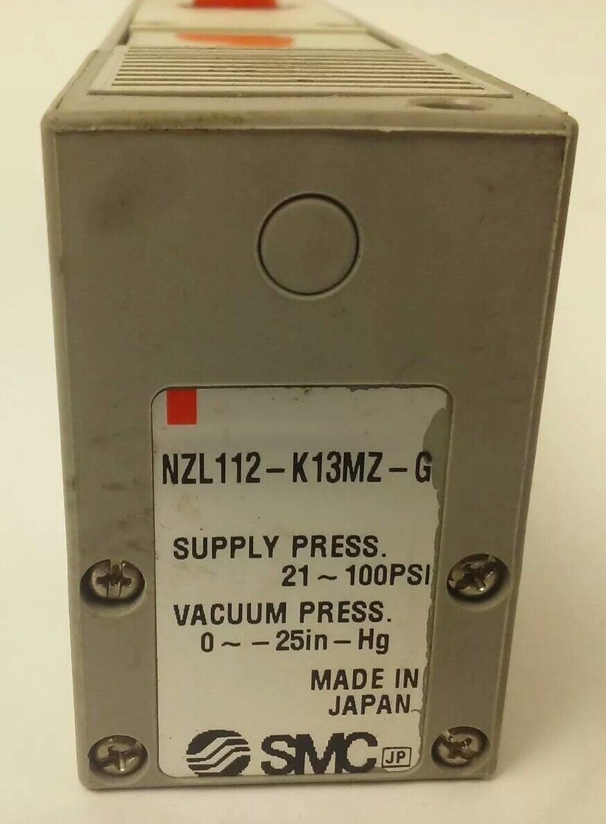 SMC MULTISTAGE EJECTOR NZL112-K13MZ-G COMPOUND GAUGE 21-100PSI, W/ SYJ514-3MZ