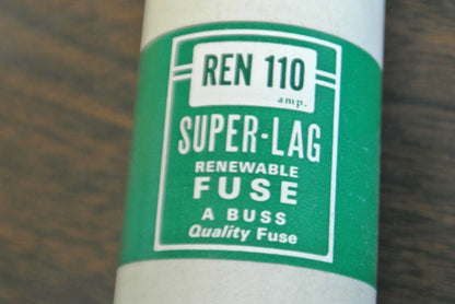 BUSS REN 110 SUPER-LAG RENEWABLE FUSE / 110A / 250V / NEW SURPLUS