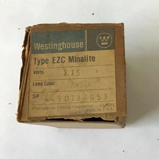 WESTINGHOUSE 449D187G53 TYPE EZC MINALITE 125V AMBER LENS