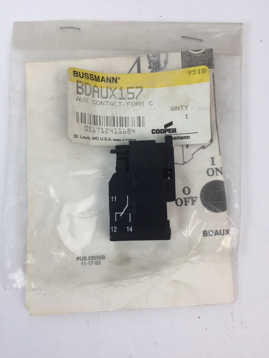 BUSSMANN BDAUX157 AUXILIARY CONTACT, FORM C