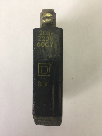 SQUARE D S2183 S44 Q33A COIL 208-220V 60CY