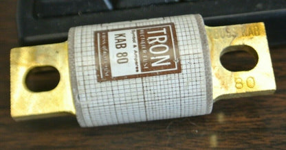 BUSSMANN / TRON KAB80 RECTIFIER FUSE / 250V / 80A / NEW SURPLUS / EACH