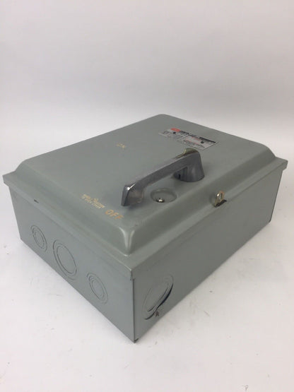 FPE 5636R HEAVY DUTY SAFETY SWITCH 60A 600VAC 3 POLE 50HP FEDERAL PACIFIC ELECTR
