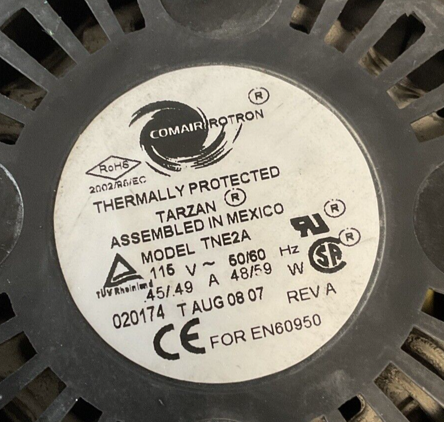 COMAIR TNE2A THERMALLY PROTECTED FAN 115VAC 50/60HZ REV.A ROTRON