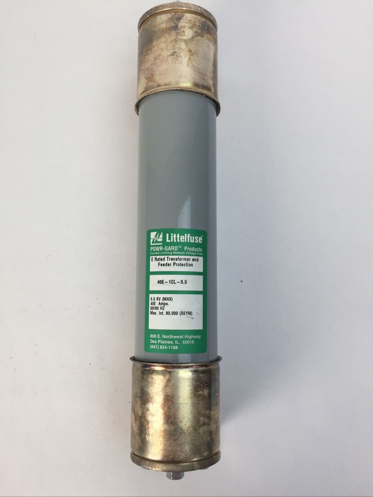 LITTELFUSE 40E-1CL-5.5 E RATED TRANSFORMER AND FEEDER PROTECTION 5.5KV 40E AMP