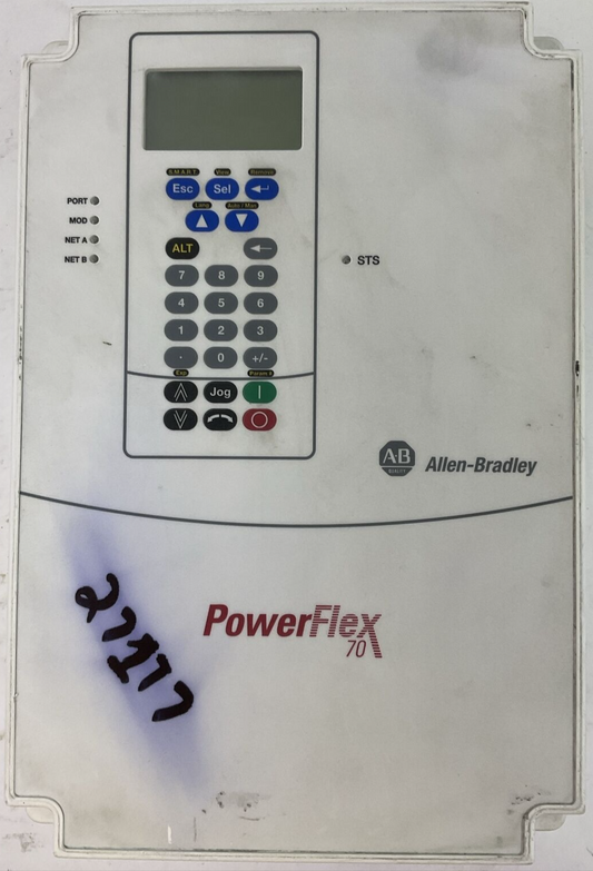 ALLEN BRADLEY 20AD022C3AYNANC0 SER A FIRMWARE NO. 5.001 AC DRIVE OUTPUT 0-460VAC