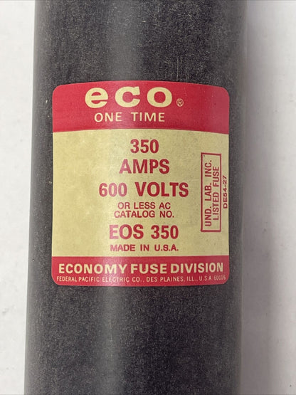 ECONOMY EOS350 ECO ONE TIME FUSE 350AMP 600VAC
