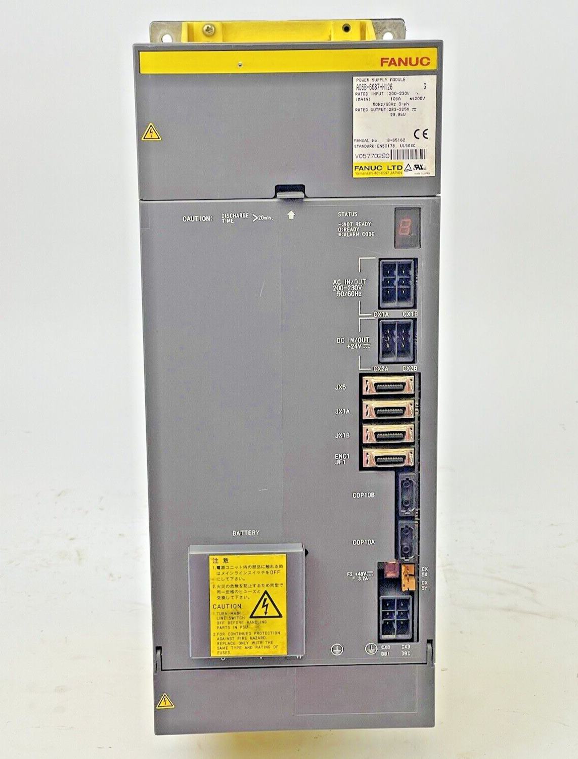 FANUC - A06B-6087-H126 - POWER SUPPLY MODULE - 200-230VAC, 50/60HZ, 3.5A