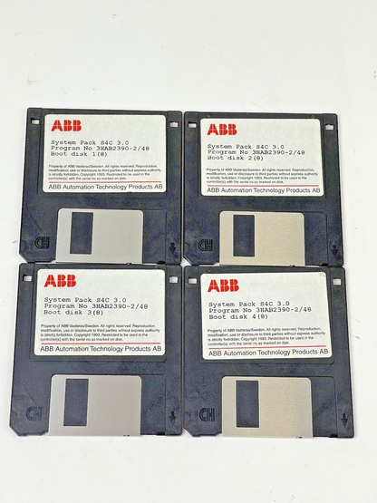 ABB ROBOTICS - 64A-01634- RobotWare - 4 DISKS - SYSTEM PACK S4C 3.0 - SEE DESC.