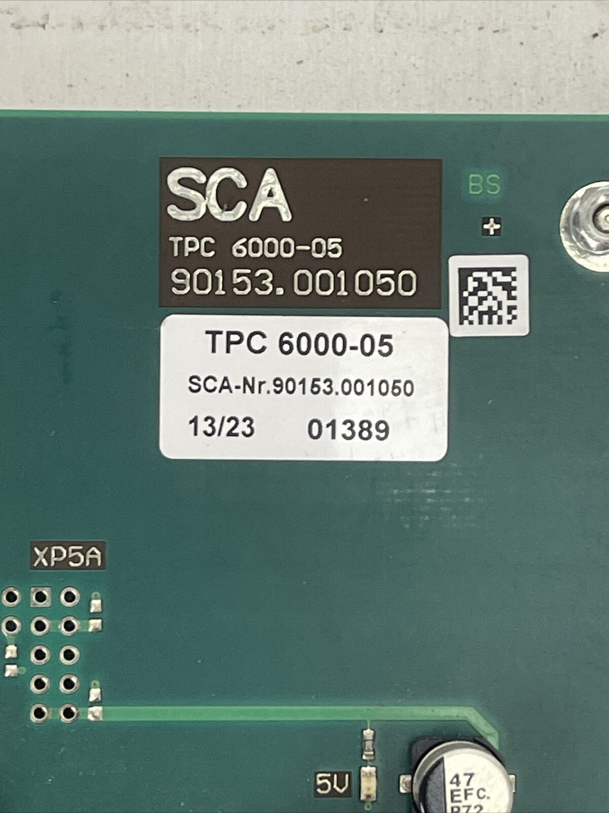 SCA SCHUCKER TPC 6000-05 90153.001050 CONTROL PANEL TPC 6000 90160.005007