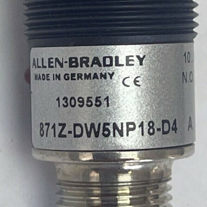 ALLEN BRADLEY 871Z-DW5NP18-D4 INDUCTIVE PROXIMITY SENSOR 10...30VDC 200mA