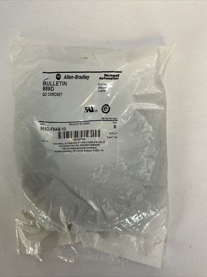 ALLEN BRADLEY 899D-F8AB-10 QD CORDSET DC MICRO STRAIGHT 10 METER SER B
