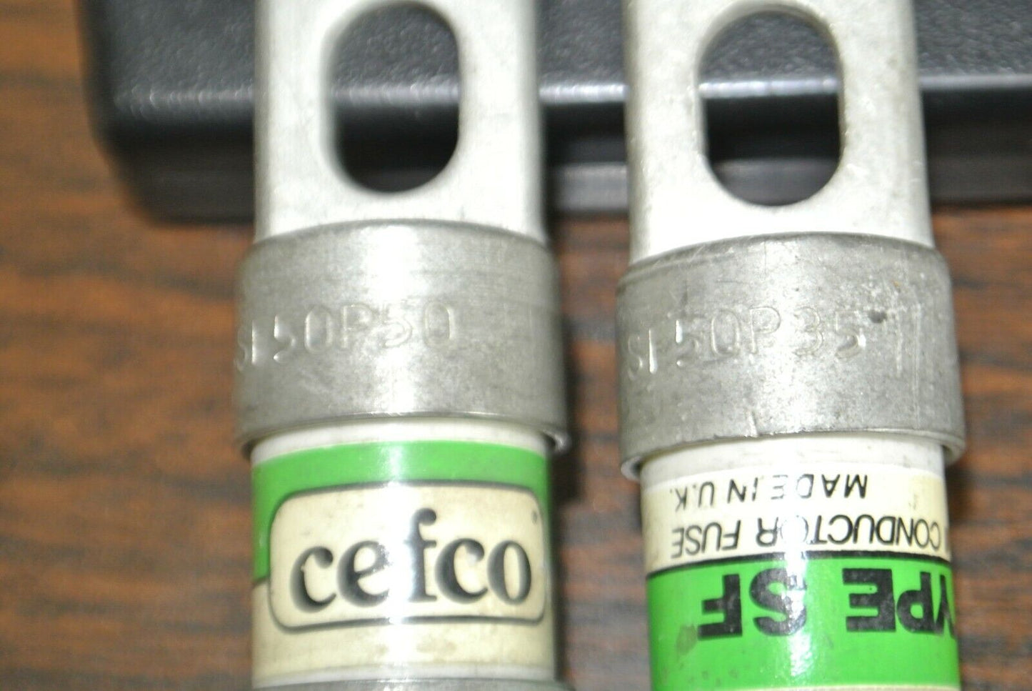 LOT of 2 CEFCO SEMICONDUCTOR FUSES / 1 ea. SF50P35 & SF50P50 / NEW SURPLUS