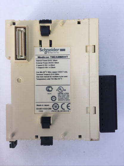 SCHNEIDER TM2AMM3HT ANALOG I/O MODULE INTERNAL POWER 5VDC EXTERNAL POWER 24VDC
