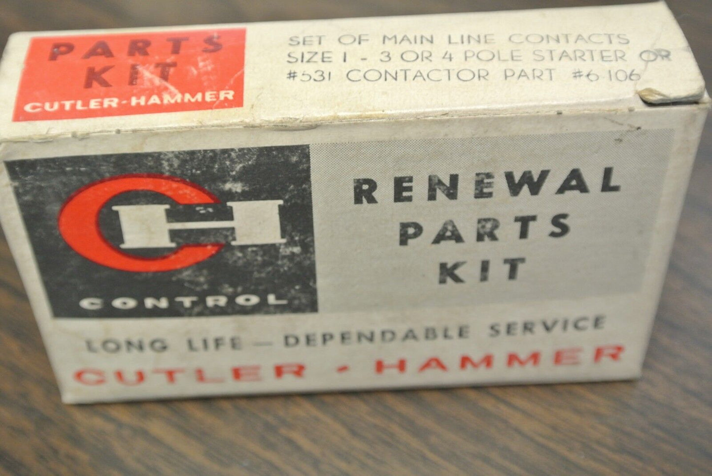 CUTLER-HAMMER 6-106 MAIN LINE CONTACT KIT / SIZE 1 / 3 or 4 POLE / NEW SURPLUS