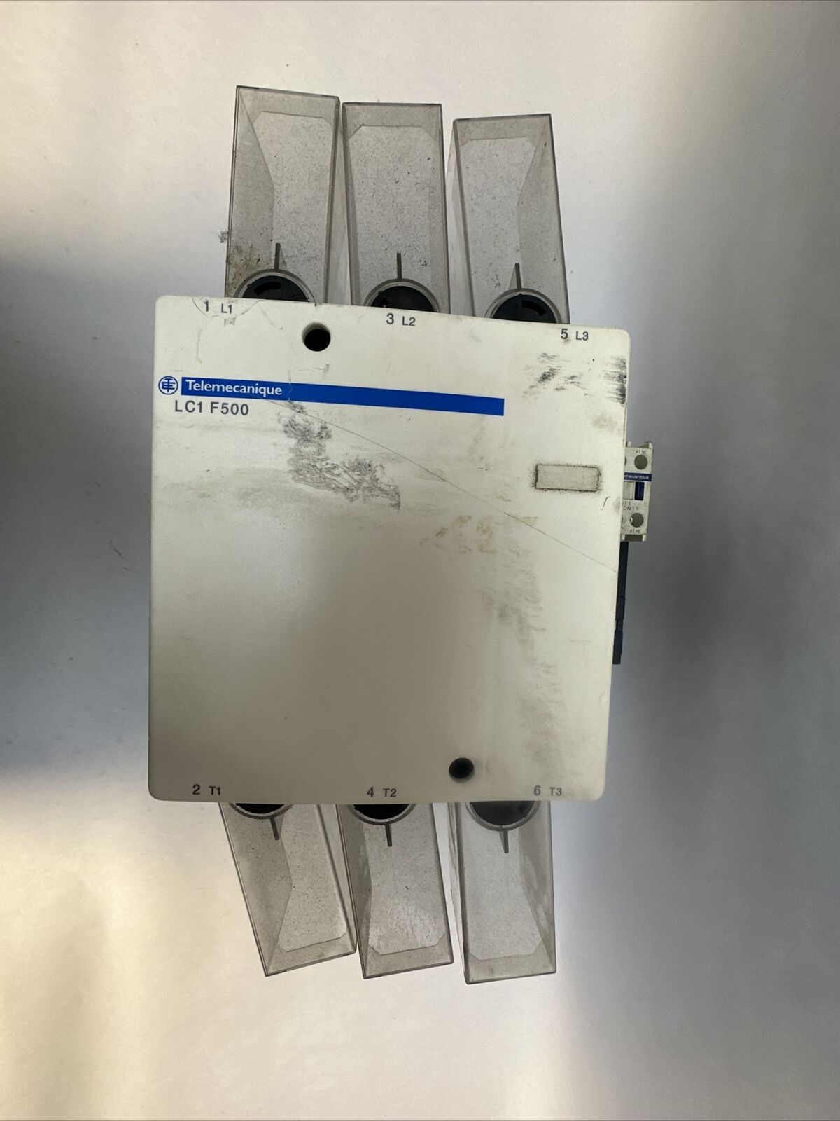 TELEMECANIQUE LC1 F500 CONTACTOR 600VAC 500HP 700A LX1FK110 110-120V LADN11 LA1