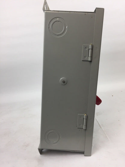 WESTINGHOUSE HUN361 30 AMPS 600 VAC 3 POLES NON-FUSIBLE SAFETY SWITCH