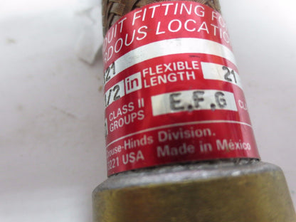 CROUSE-HINDS ECLK121 / ECGJH121 21" BRASS FLEX COUPLING DUST IGNITION-PROOF NEW