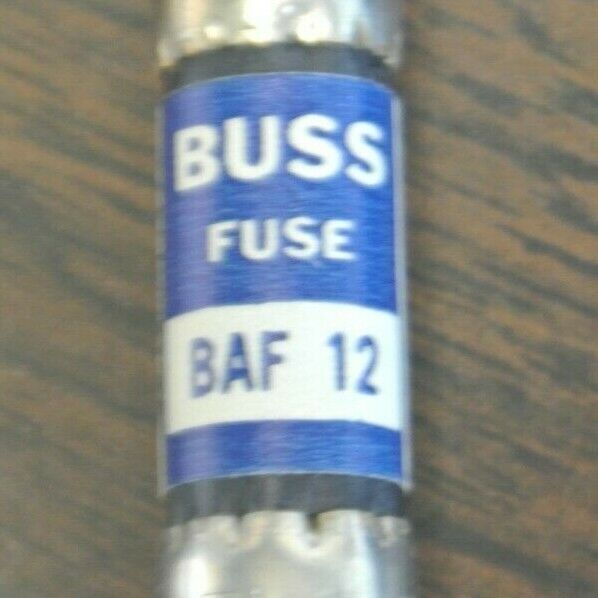 BOX of 10 / BUSS / BUSSMANN BAF-12 FUSE / 12A / 250V / NEW SURPLUS / BAF 12