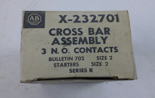 Allen Bradley X-232701 Cross Bar Assembly 3 N.O. CONTACTS Bulletin 702 Size 2