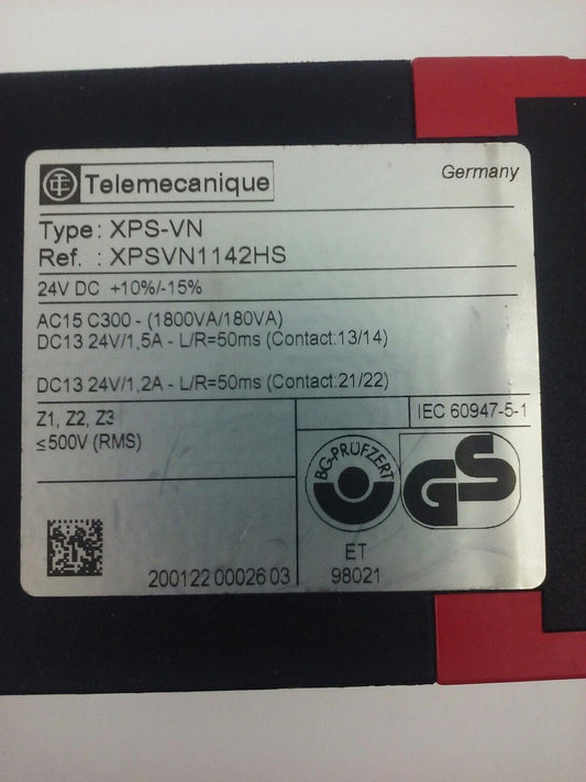 TELEMECANIQUE XPS-VN XPSVN1142HS SAFETY RELAY