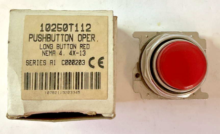 CUTLER-HAMMER 10250T112 LONG PUSHBUTTON OPERATOR RED SER.A1