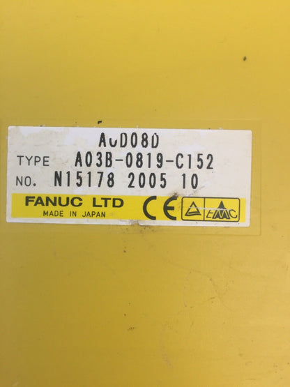 FANUC A03B-0819-C152 / A0D08D RELAY OUTPUT MODULE