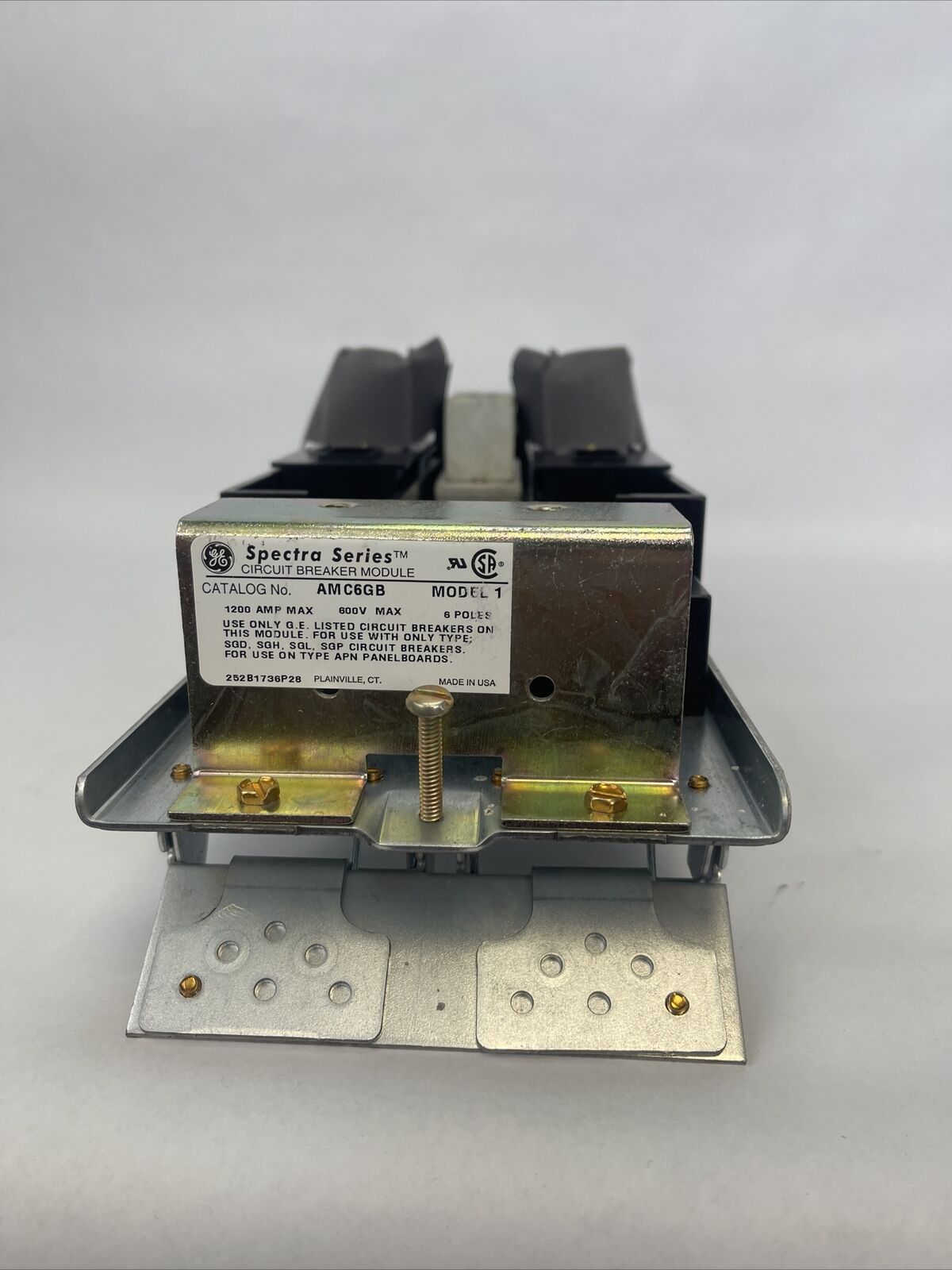 GE AMC6GB SPECTRA SERIES CIRCUIT BREAKER MODULE MODEL 1 6POLES 1200AMP 600V