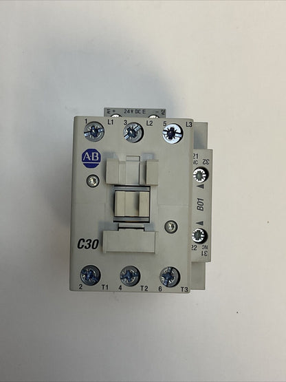 ALLEN BRADLEY 100-C30EJ01 CONTACTOR SER C 600VAC 55A 25HP 3PH COIL 24VDC