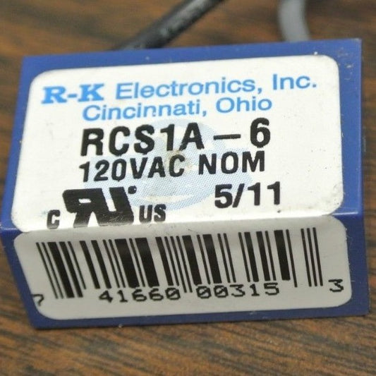 R-K ELECTRONICS RCS1A-6 TRANSIENT VOLTAGE FILTER / SUPPRESSOR / 120VAC / NEW