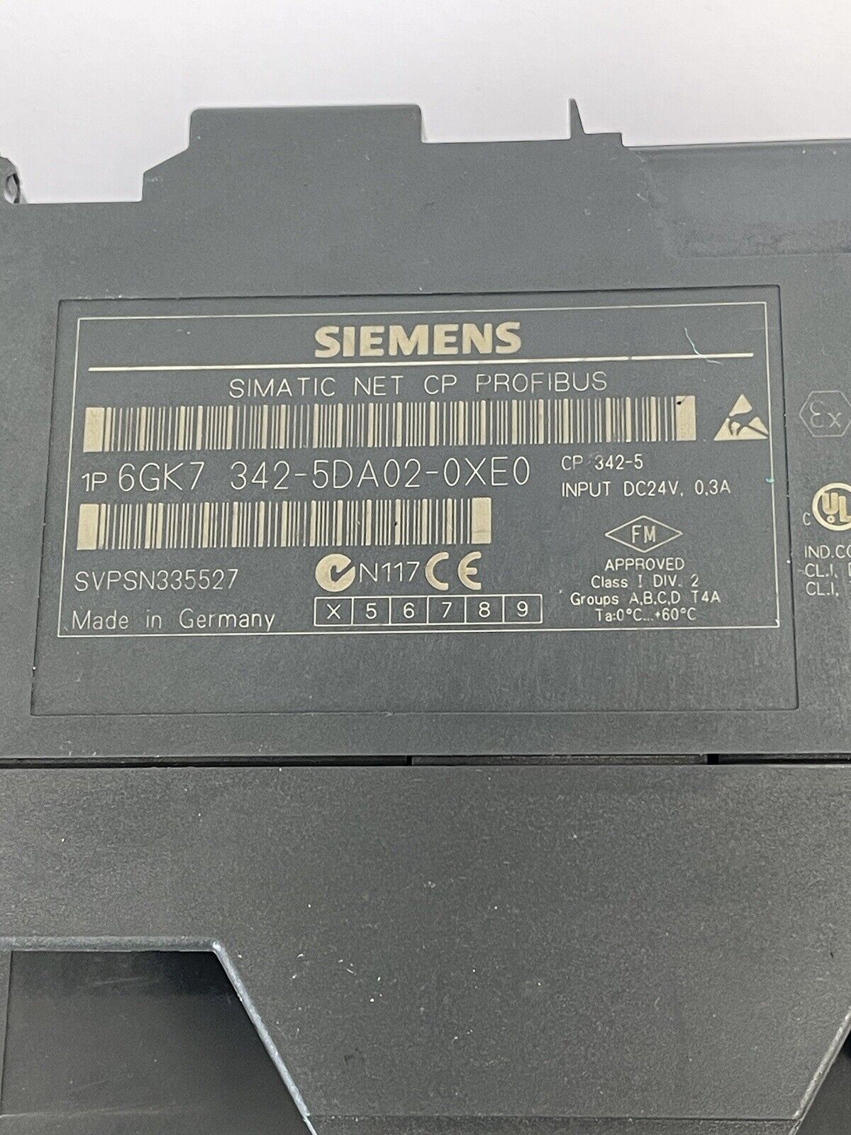 SIEMENS - 6GK7 342-5DA02-0XE0 - *MISSING DOOR* PROFIBUS COMMUNICATION PROCESSOR