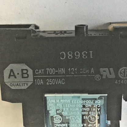 ALLEN BRADLEY 700-HN121 SER.A 10A 250VAC W/ 700-HK36Z24 RELAY SER.B ***LOTOF2***
