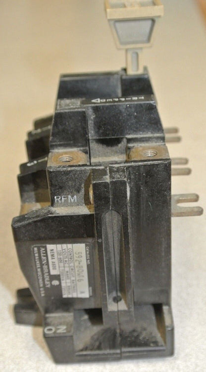 ALLEN-BRADLEY 592-BOW16 OVERLOAD RELAY 120-600VAC - MAKE 7200VA, BREAK 720VA