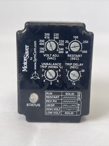 SYMCOM 201A-AU VOLTAGE MONITOR RELAY 190-480VAC 50/60HZ 10A@240VAC 480va@240VAC