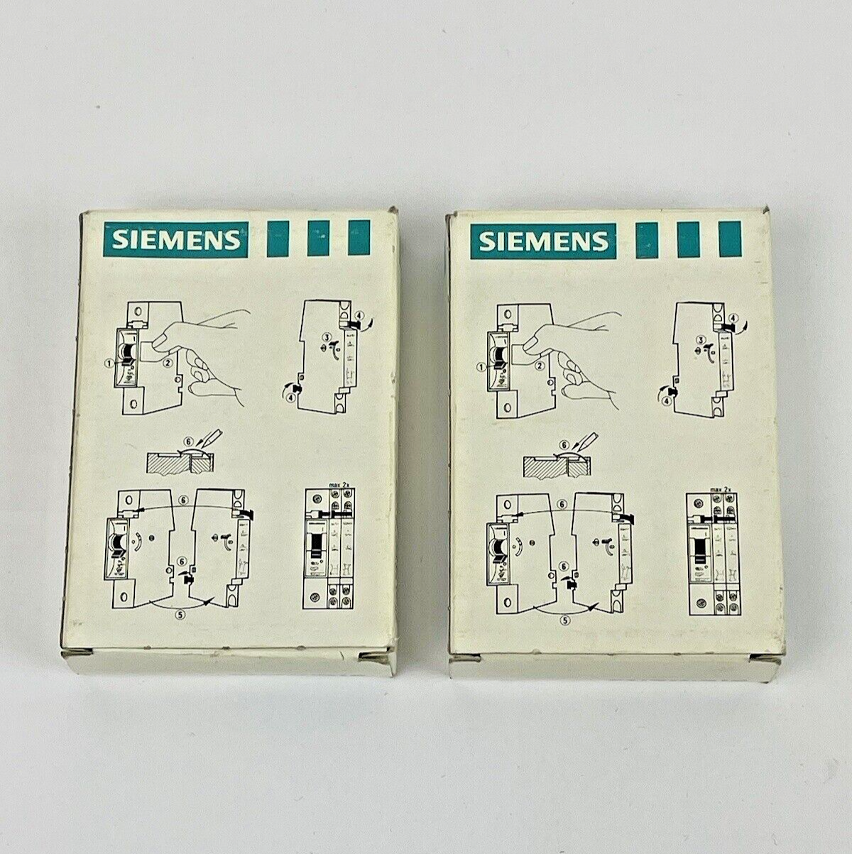 SIEMENS *LOT OF 2* - 5SX9100 -AUXILIARY CONTACT BLOCK -MINIATURE CIRCUIT BREAKER