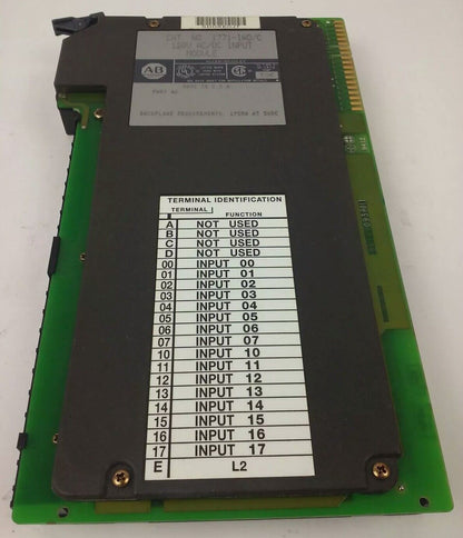 ALLEN BRADLEY 1771-IAD/C INPUT MODULE, 120VAC/DC, 195MA @ 5VDC