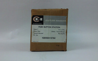 CUTLER HAMMER PUSH BUTTON START 10250H1376C 3 BUTTON "STOP-JOG-ON" *NIB*