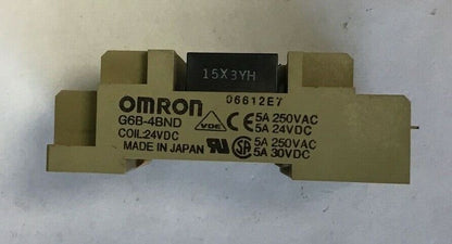 OMRON G6B-4BND RELAY TERMINAL BLOCK 24VDC 5A 250VAC***LOTOF5***