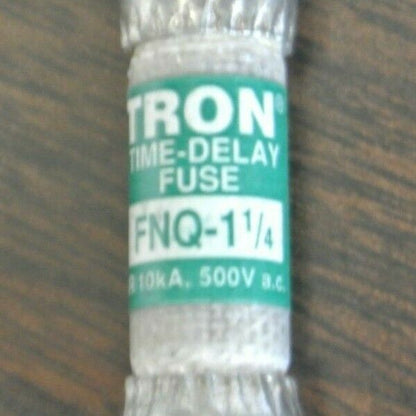 LOT of 4 / BUSS FNQ 1-1/4 TIME-DELAY FUSE / 1-1/4A / 500V / NEW SURPLUS