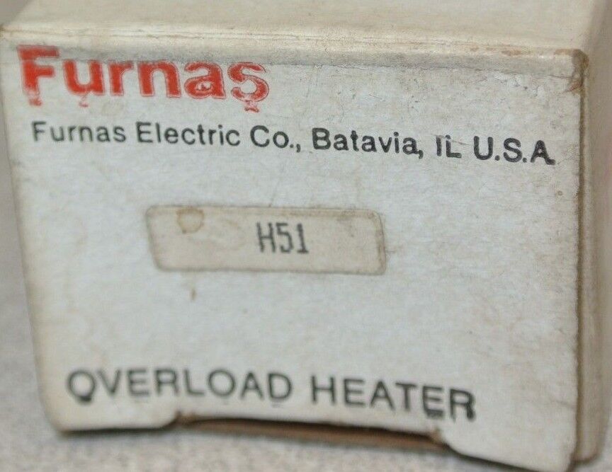 FURNAS H51 / OVERLOAD HEATER ELEMENT / NEW SURPLUS