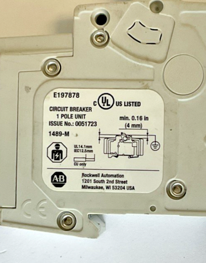 ALLEN BRADLEY 1489-M1D150 CIRCUIT BREAKER SER.D 10KA 277V 50/60HZ ***LOTOF2***